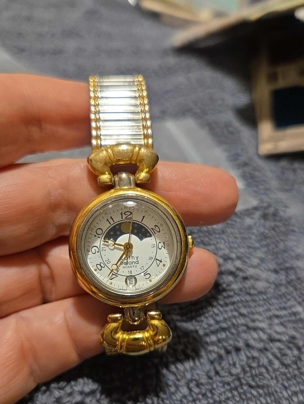 Kathy Ireland Gold-Tone Women’s Moonphase Quartz Watch Bracelet